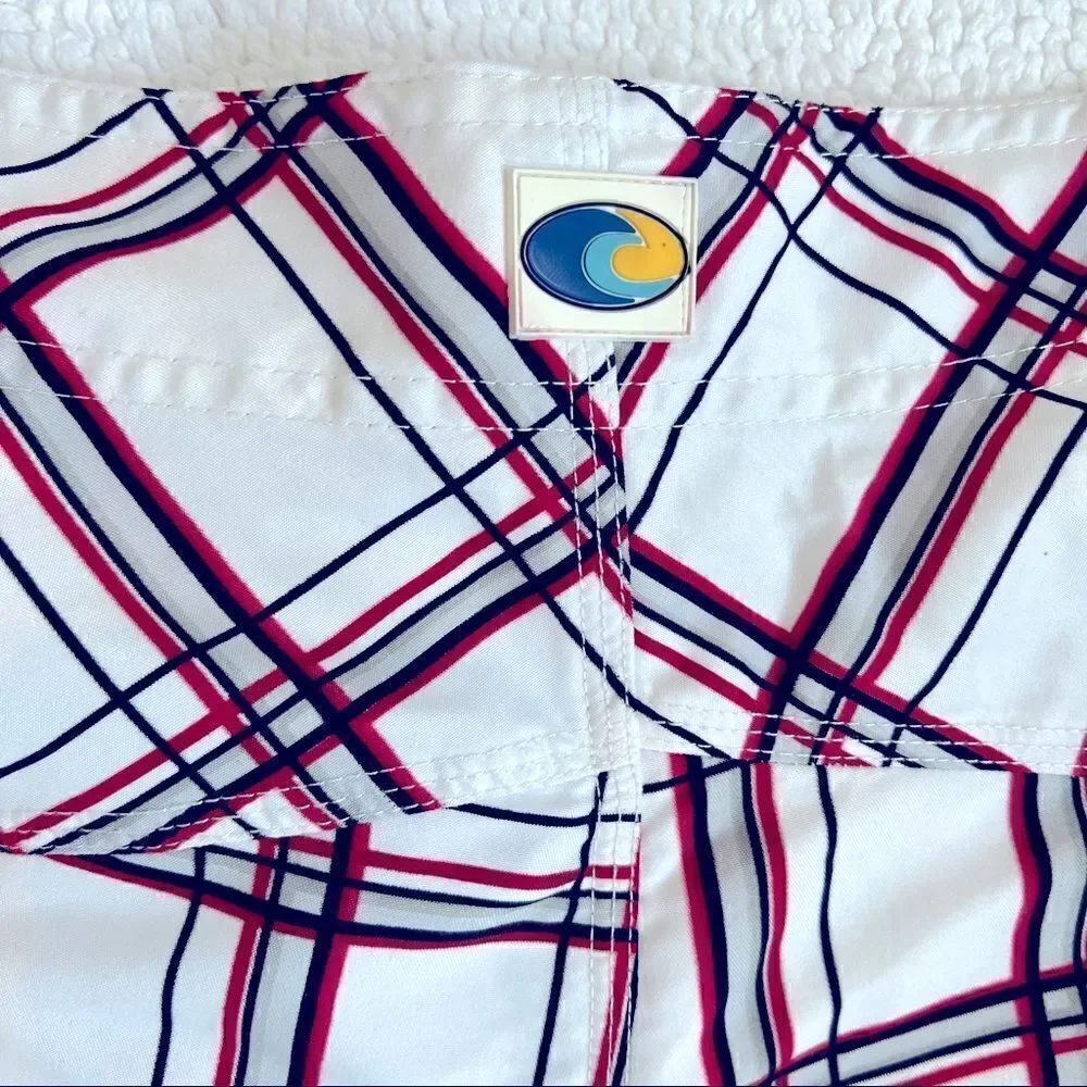 RS Surf Swim Trunks White/Red/Grey/Black Men’s Size 34